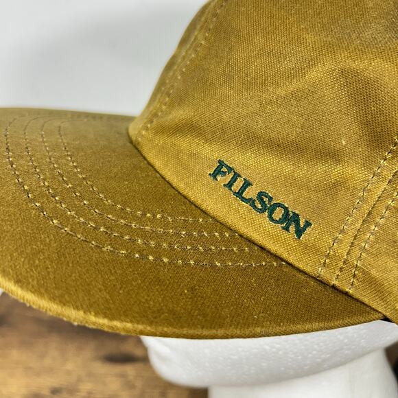 FILSON INSULATED TIN CLOTH CAP DARK TAN L USA Made - Picture 5 of 15